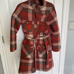 Vintage Pendleton Plaid Wool Coat Portland Collection Size Small